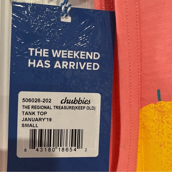 Chubbies tank top mens small NWT - Picture 8 of 8